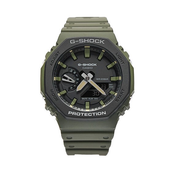 Orologio Casio G-Shock GA-2110SU-3AER "Casioak" Verde Militare | Analogico Digitale Carbon Core Guard | Resistenza Urti 200M Tattico