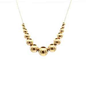 Elegante Girocollo a Sfere Giganti in Oro 18 Carati Made in Italy