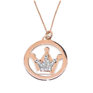 Collana Melissa Jewels in oro rosa con pendente corona