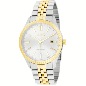 Orologio Liu Jo TLJ2294 Uomo/Unisex, Bicolor Acciaio e Oro, Quadrante Silver, Lunetta Zigrinata