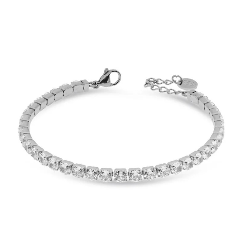 Bracciale Liu Jo LJ2416 Tennis Zirconi Bianchi | Cristalli Quadrati Silver | Gioiello Cerimonia