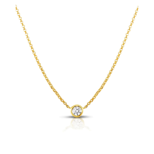 Collana Liu Jo LJ2533 Girocollo Solitario Zircone Tondo Gold | Gioiello Donna Acciaio Classico