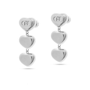 Orecchini Liu Jo Donna Pendenti Cuori | LJ2628 in Metallo Argentato Lucido – Eleganza Romantica e Brillantezza Glamour