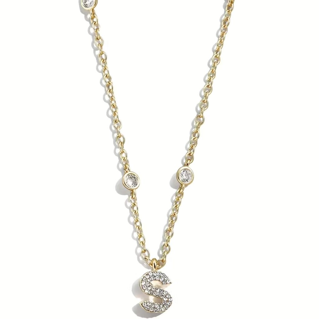 Collana Donna Liu Jo in Acciaio Dorato con Pendente Lettera R Pavé di Cristalli - Personalità e Luminosità
