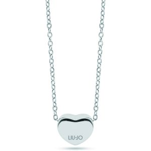 Collana Liu Jo LJ2705 Girocollo Cuore Bombato Lucido Silver | Gioiello Minimalista Donna