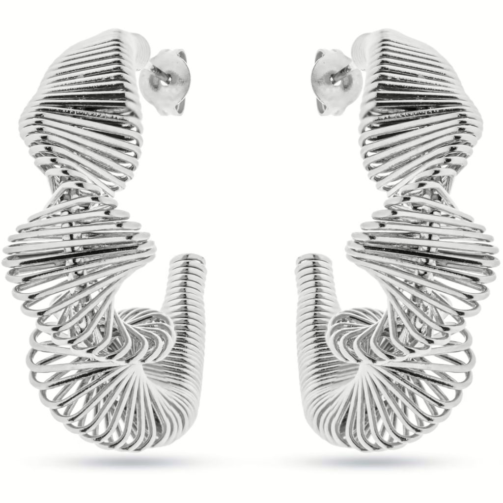 Orecchini Liu Jo LJ2714 Donna Scultura 3D a Spirale/Twist Silver | Gioiello Design