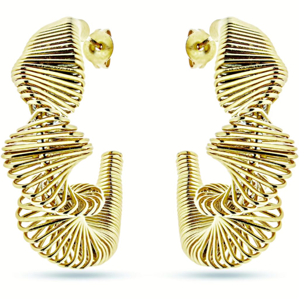 Orecchini Liu Jo LJ2716 Donna Scultura 3D a Spirale/Twist Oro Giallo | Gioiello Lusso
