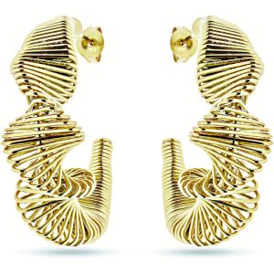 Orecchini Liu Jo LJ2716 Donna Scultura 3D a Spirale/Twist Oro Giallo | Gioiello Lusso