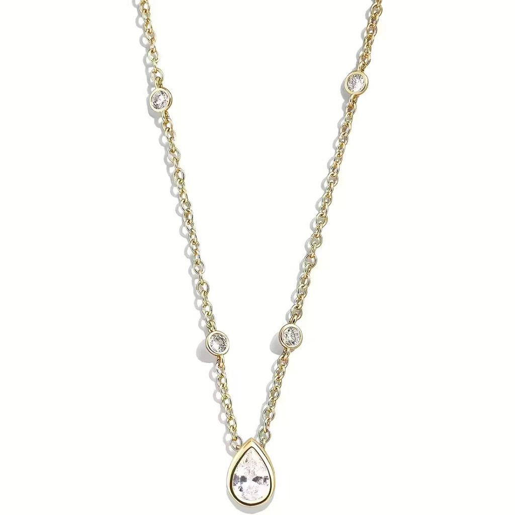 Collana Donna Liu Jo Essential Code con Pendente a Goccia e Cristalli
