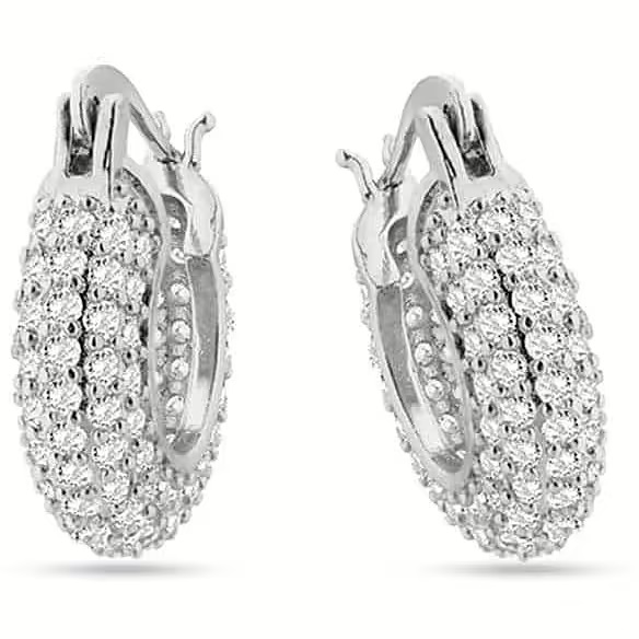 Orecchini a Cerchio Pavé di Cristalli Liu Jo Glam Shine