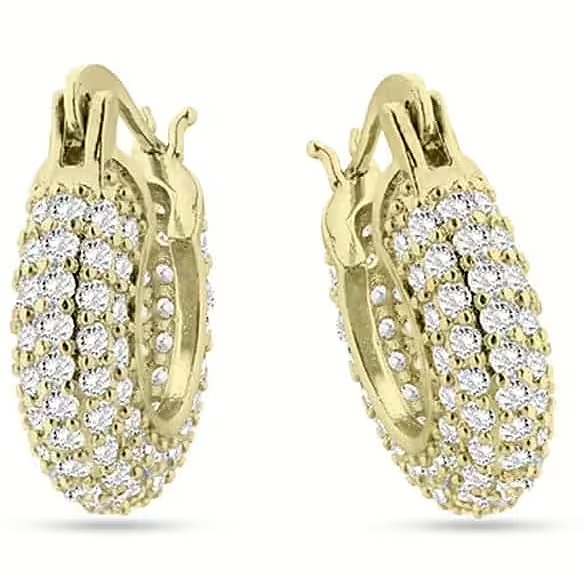 Orecchini a Cerchio Pavé di Cristalli Liu Jo Glam Shine