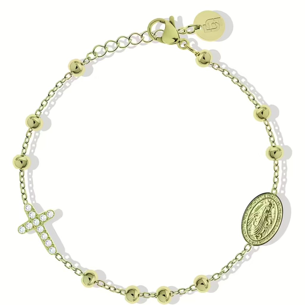 Bracciale Donna Liu Jo Devotion Rosario con Croce e Madonna