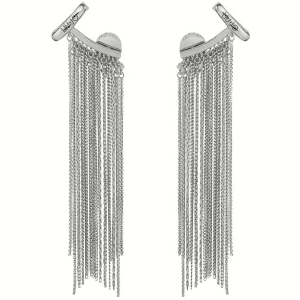 Orecchini Liu Jo Donna LJ2783 Pendenti a Cascata | Acciaio Silver | Design Glamour e Scintillante – Illumina il Tuo Viso con Eleganza e Movimento