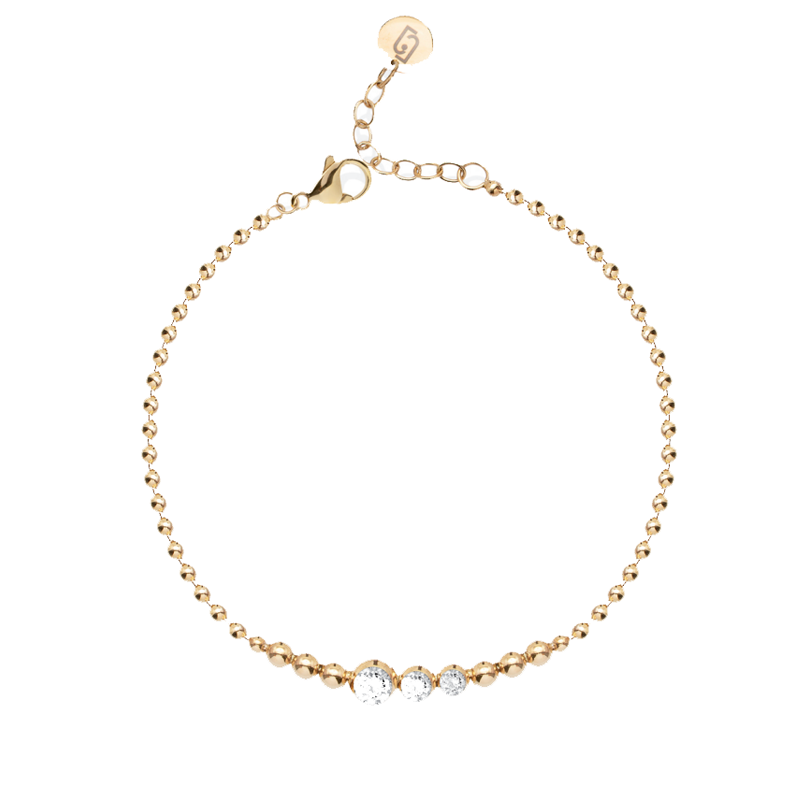 Bracciale Donna Liu Jo Luxury Acciaio Dorato Cristalli