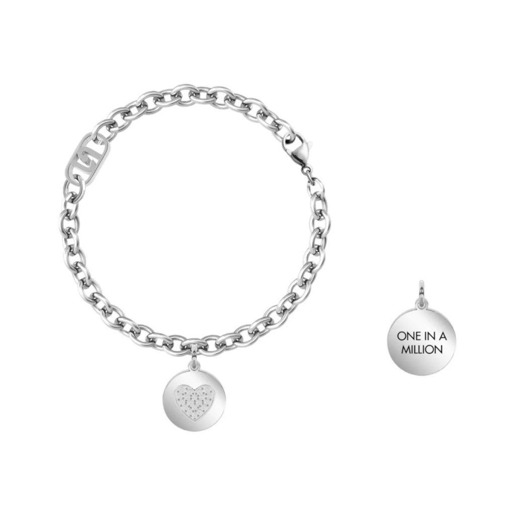 Bracciale Liu Jo Donna LJ3094 con Charm Cuore Scintillante | Acciaio Silver | Stile Moderno e Romantico – Il Simbolo Perfetto per Amore e Stile