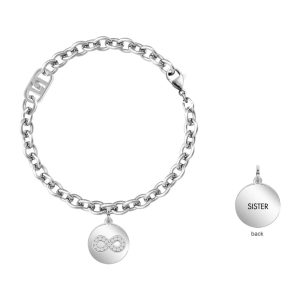 Bracciale Liu Jo Donna LJ3098 "SISTER" con Infinito di Strass | Acciaio Silver | Simbolo di Legame e Amore Fraterno – Il Regalo Perfetto per Sorelle