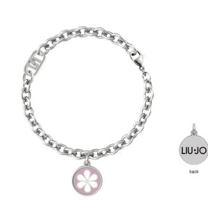 Bracciale Liu Jo Donna LJ3104 con Charm Fiore Rosa | Acciaio Silver | Stile Moderno e Femminile – Eleva il Tuo Look con un Tocco di Colore e Glamour