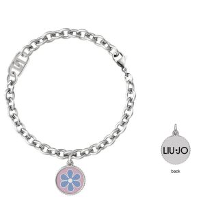 Bracciale Liu Jo Donna LJ3107 con Charm Fiore Rosso e Blu | Acciaio Silver | Stile Moderno e Femminile – Aggiungi un Tocco di Colore Vibrante e Glamour Distintivo al Tuo Look