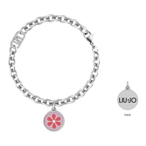 Bracciale Liu Jo Donna LJ3106 con Charm Fiore Rosa Intenso | Acciaio Silver | Stile Moderno e Femminile – Esalta il Tuo Look con un Tocco di Colore Vibrante e Glamour