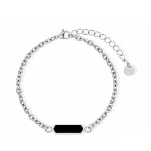 Bracciale Liu Jo Catena con Inserto Nero Lucido - Gioiello Elegante e Minimalista