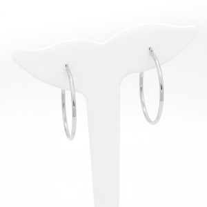 Orecchini a Cerchio Liscio Diametro 3 Cm. Oro 18 Carati