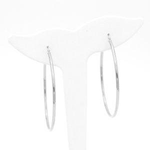Orecchini a Cerchio Liscio Diametro 5 Cm. Oro18 Carati