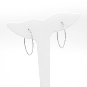 Orecchini a Cerchio Martellato Oro 18 Carati Diametro 3 Cm.