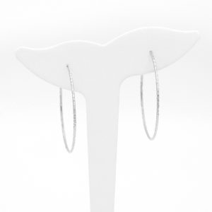 Orecchini a Cerchio Martellato Diametro 4 Cm. Oro 18 Carati