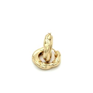 Orecchini a Cerchio Jumbo (Hoops) in Oro Giallo 18kt Elettroformato | Design Bombato Made in Italy