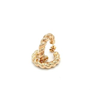 Orecchini a Cerchio Intrecciati in Oro Giallo 18kt Elettroformato | Lusso Made in Italy