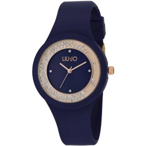 Orologio Liu Jo TLJ1761 Donna, Silicone Blu Navy, Rose Gold e Lunetta Full Pave Cristalli