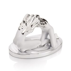 OTTAVIANI Scultura abbraccio “pop” bianca 23399 PW