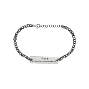 Bracciale "Papà come te nessuno mai" in argento 925