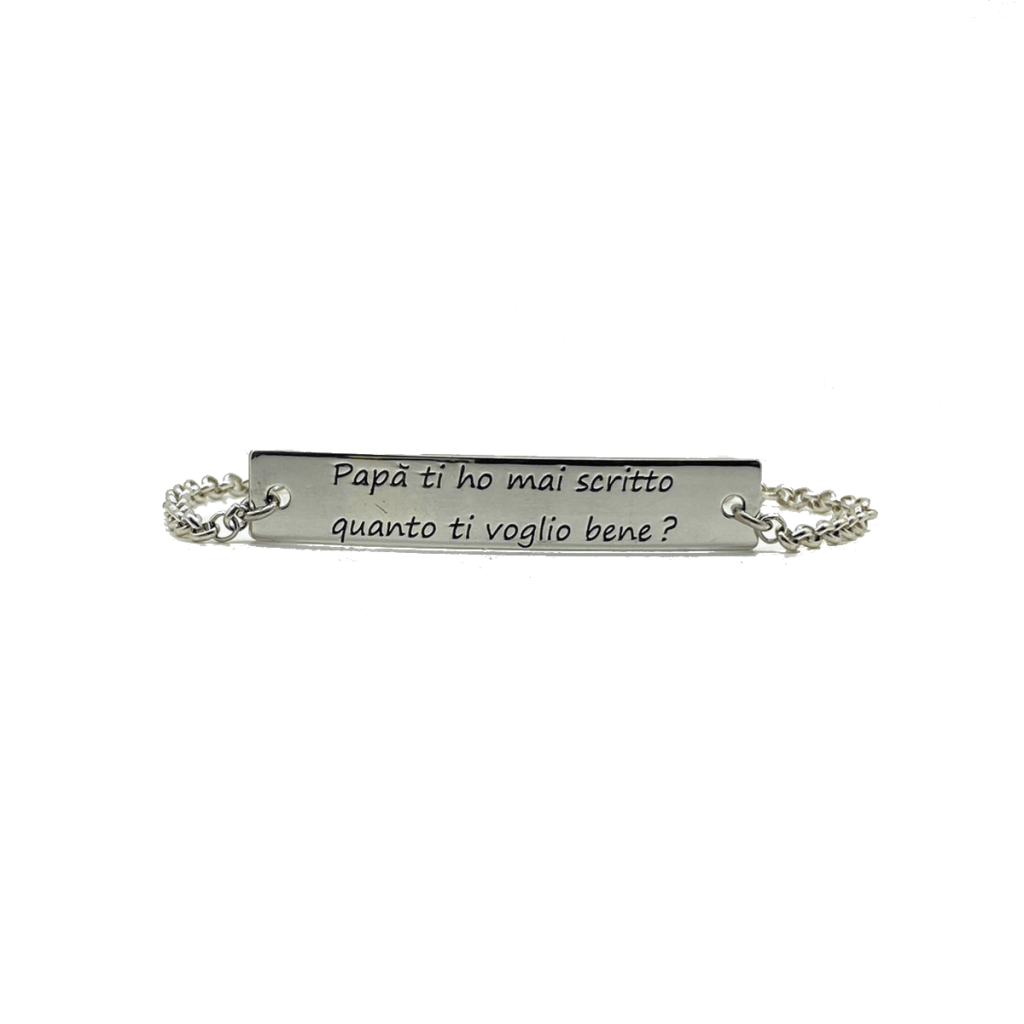 Bracciale "Papà ti ho mai.." in argento 925