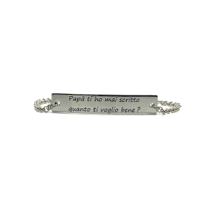 Bracciale "Papà ti ho mai.." in argento 925