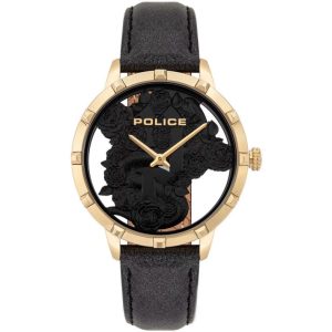 Orologio Donna Police PL16041MSG.02 Oro Rosa e Nero | Quadrante 3D Fiori e Logo