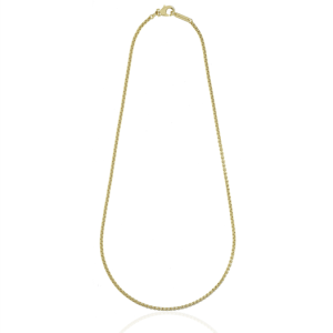 Collana Catena Maglia Veneziana Sottile UNOAERRE Bronzo Dorato (2522) | Maglia Box Classica Lunghezza Media | Gioiello Basico Made in Italy