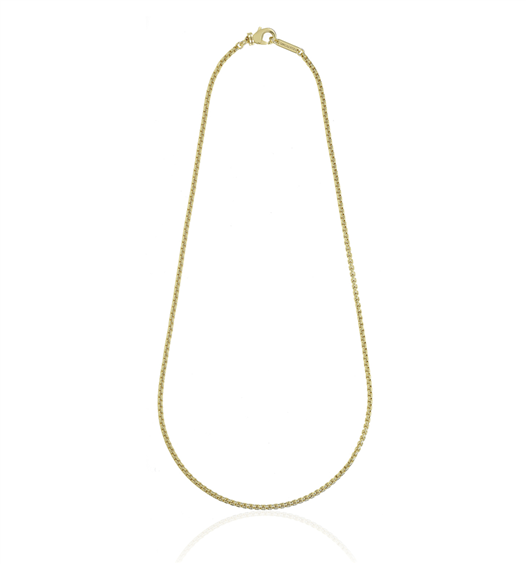 Collana Catena Maglia Veneziana Sottile UNOAERRE Bronzo Dorato (2522) | Maglia Box Classica Lunghezza Media | Gioiello Basico Made in Italy