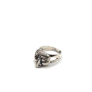 Anello Donna Argento Sterling 925 Made in Italy Maschera di Pulcinella Regolabile