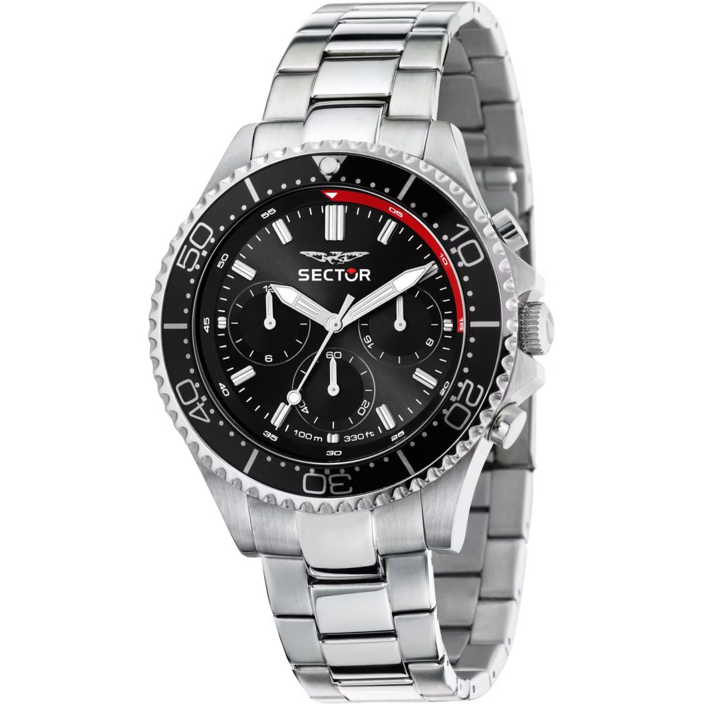 Orologio Uomo Sector No Limits 230 Cronografo Acciaio Nero Edizione Limitata