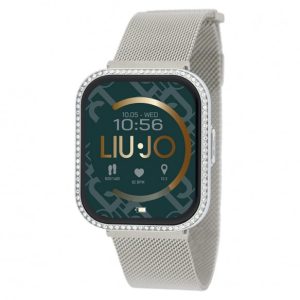 Smartwatch Liu Jo Donna SWLJ097 | Cassa Silver con Strass | Cinturino Maglia Milanese Acciaio | Display Digitale – Eleganza, Connettività e Benessere al Tuo Polso