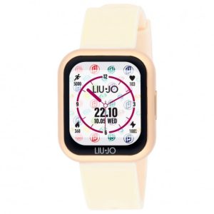 Smartwatch Liu Jo Donna SWLJ143 | Cassa Oro Rosa | Cinturino in Silicone Panna | Display Digitale Personalizzabile – Stile, Funzioni Smart e Vibrazioni Trendy