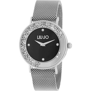 Orologio Liu Jo Donna TLJ1342 Glamour | Cassa Silver con Strass | Quadrante Nero Elegante | Cinturino in Maglia Milanese – Stile Raffinato e Brillantezza Intramontabile