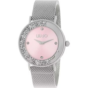Orologio Liu Jo Donna TLJ1344 Glamour | Cassa Silver con Strass | Quadrante Rosa Elegante | Cinturino in Maglia Milanese – Stile Raffinato e Brillantezza Intramontabile