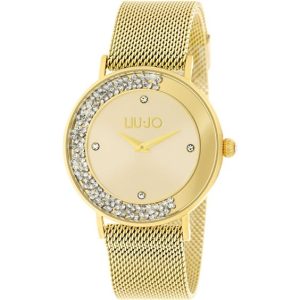 Orologio Liu Jo Donna TLJ1346 Glamour | Cassa e Cinturino Oro | Quadrante Champagne con Strass | Maglia Milanese – Lusso, Eleganza e Design Scintillante
