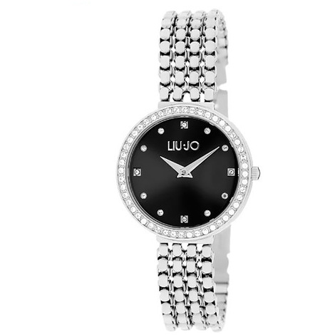 Orologio Liu Jo Donna TLJ2197 Glamour | Cassa e Bracciale Acciaio Silver | Quadrante Nero Profondo con Strass – Eleganza Scintillante e Design Raffinato
