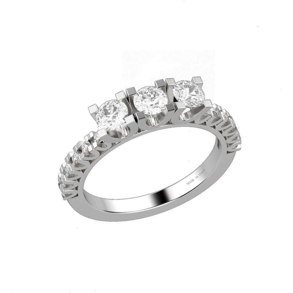 Anello Trilogy di Nardelli in oro e diamanti CL153VS