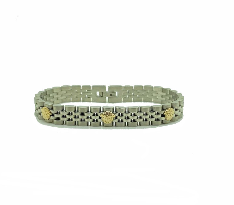 Bracciale modello Medusa in acciaio SAGBR017